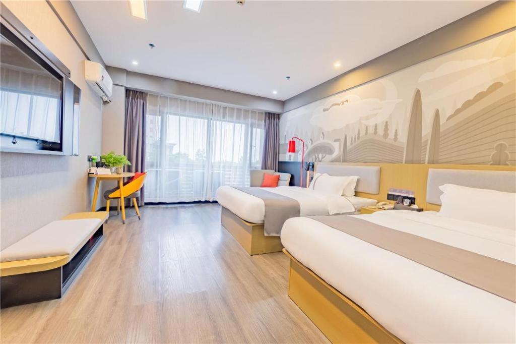 Thank Inn Hotel Hubei Wuhan Caidian Zhong Fa Xincheng Tongji Bagian luar foto